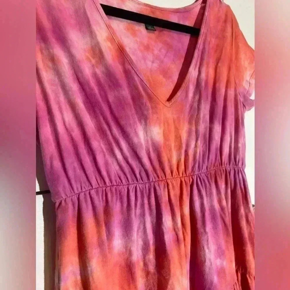 Wild fable tye-dye midi summer V-neck dress - Picture 3 of 6